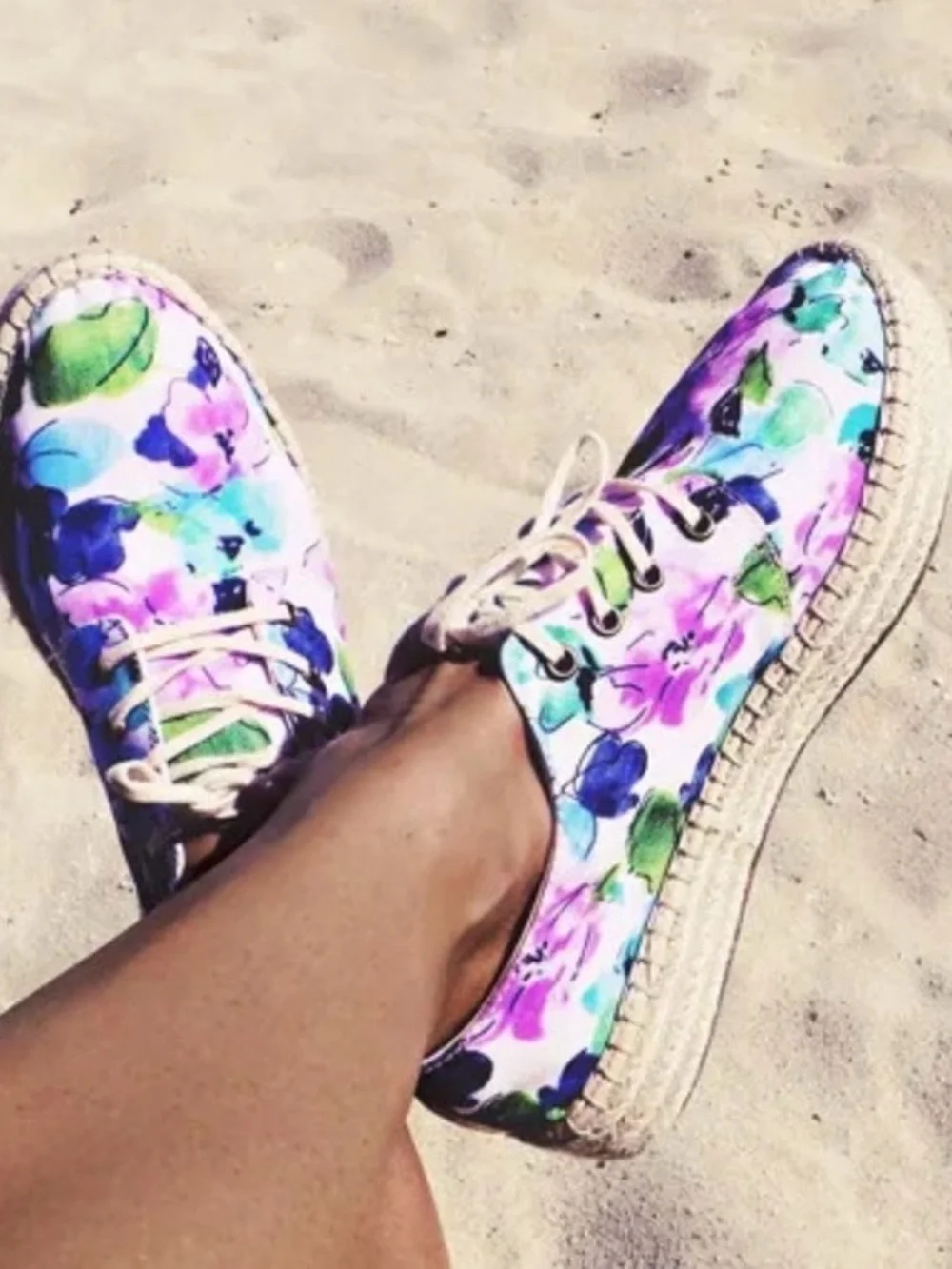 Coconuts Matisse Grateful Floral Canvas Espadrille PlatformSneakers size 7
